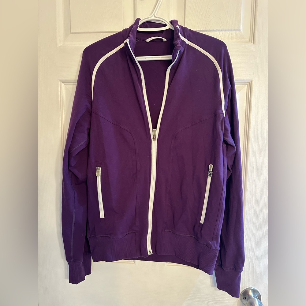 Lululemon Women’s Purple Zip-Up Jacket Size M Ptp 18